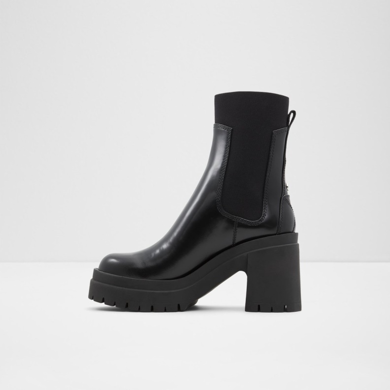 Aldo Black Fashion Bigmood Chelsea Boot Lug Sole