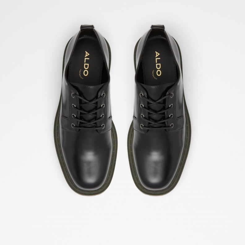 Bigmove Oxford Shoe Lug Sole Fashion Black Synthetic Shiny Aldo