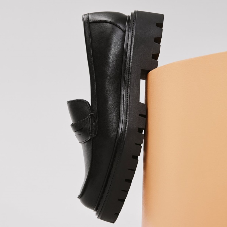 Aldo Fashion Bigstrut Loafer Lug Sole Black