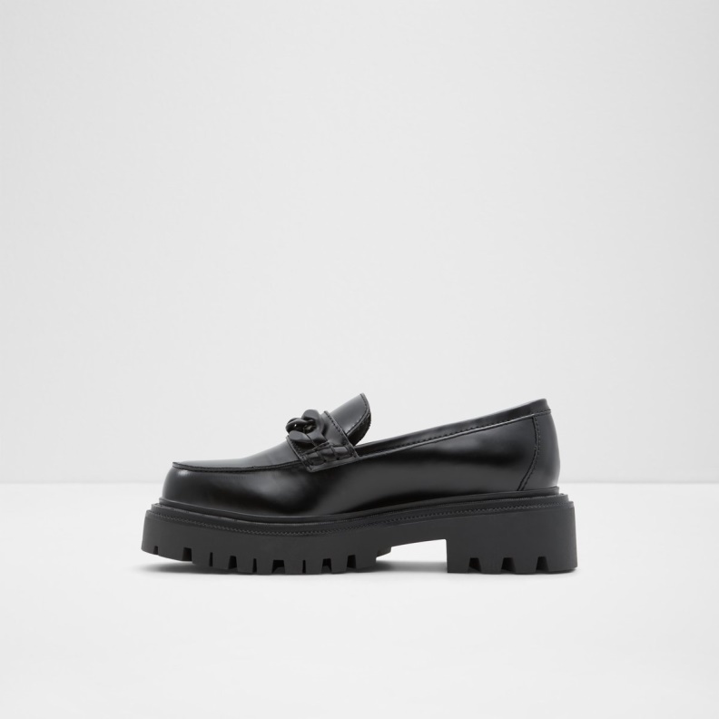 Fashion Aldo Black Bigstrutx Loafer Lug Sole