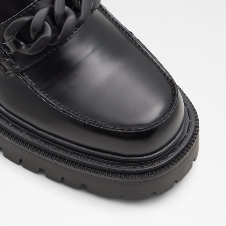 Fashion Aldo Black Bigstrutx Loafer Lug Sole
