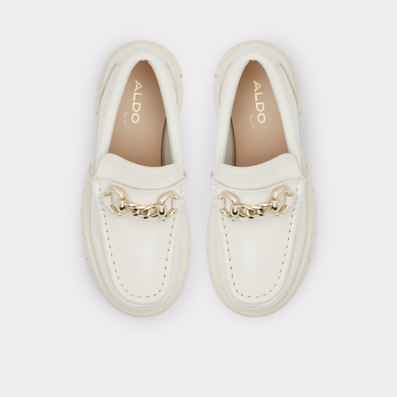 Fashion White Aldo Bigwalk Loafer Lug Sole
