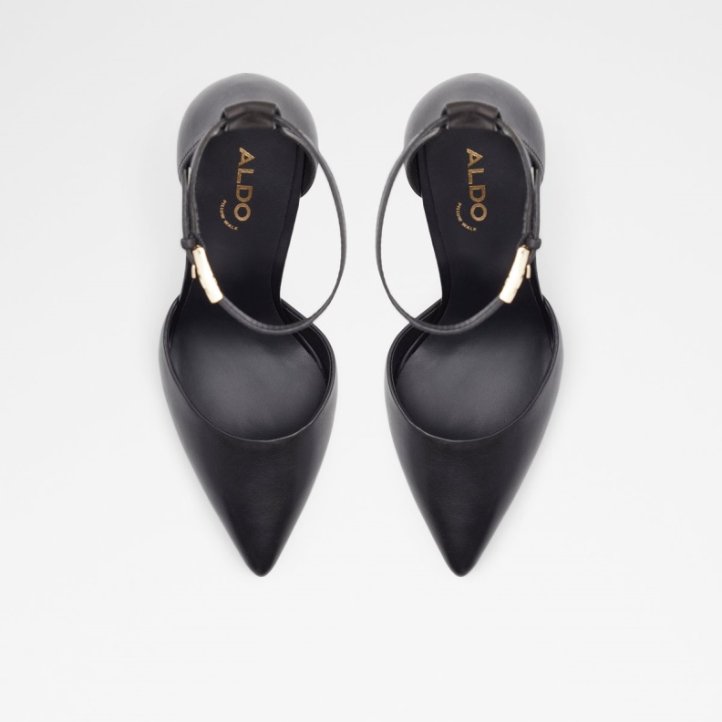 Aldo New Arrival Blige Ankle Strap Heeled Shoe Stiletto Heel Black Fashion