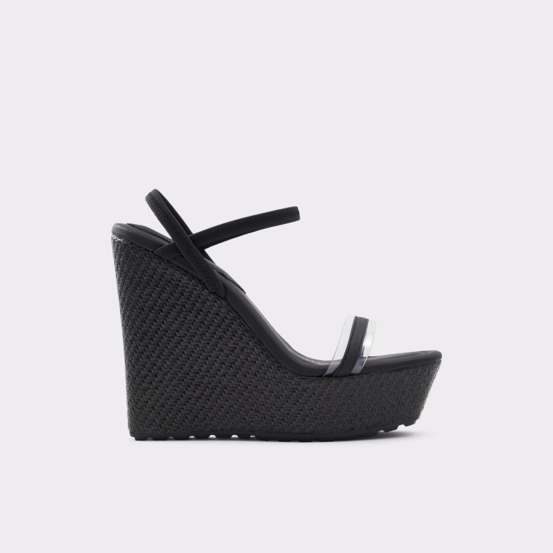 Fashion Black Aldo Bodish Wedge Sandal Wedge Heel