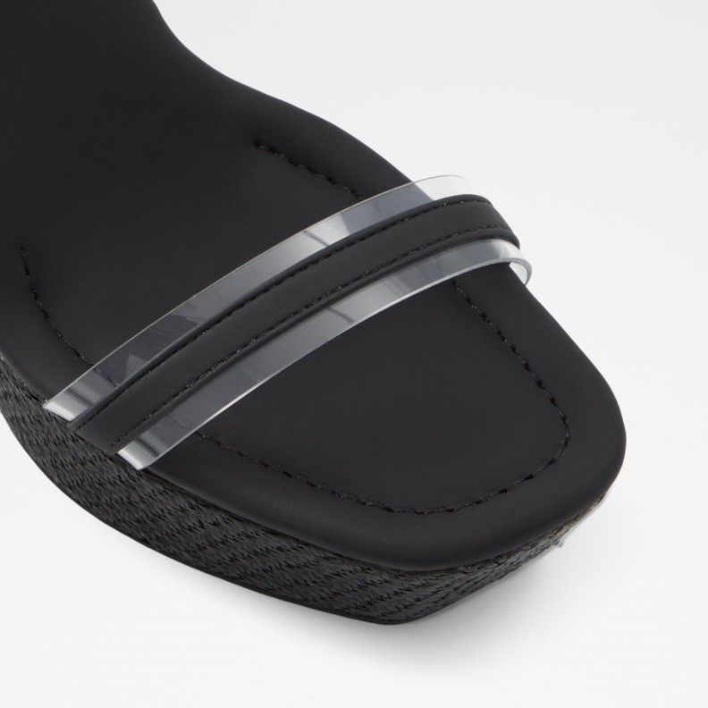 Fashion Black Aldo Bodish Wedge Sandal Wedge Heel