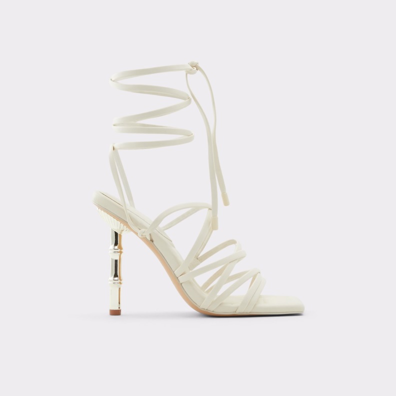 White Bodisse Strappy Heeled Sandal Stiletto Heel Fashion Aldo