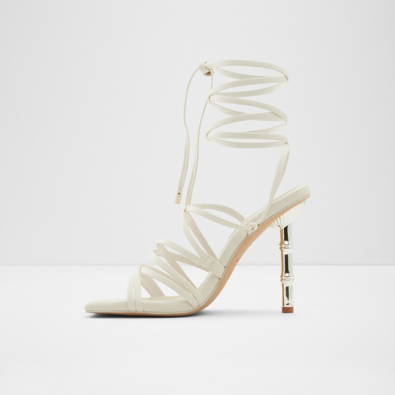 White Bodisse Strappy Heeled Sandal Stiletto Heel Fashion Aldo