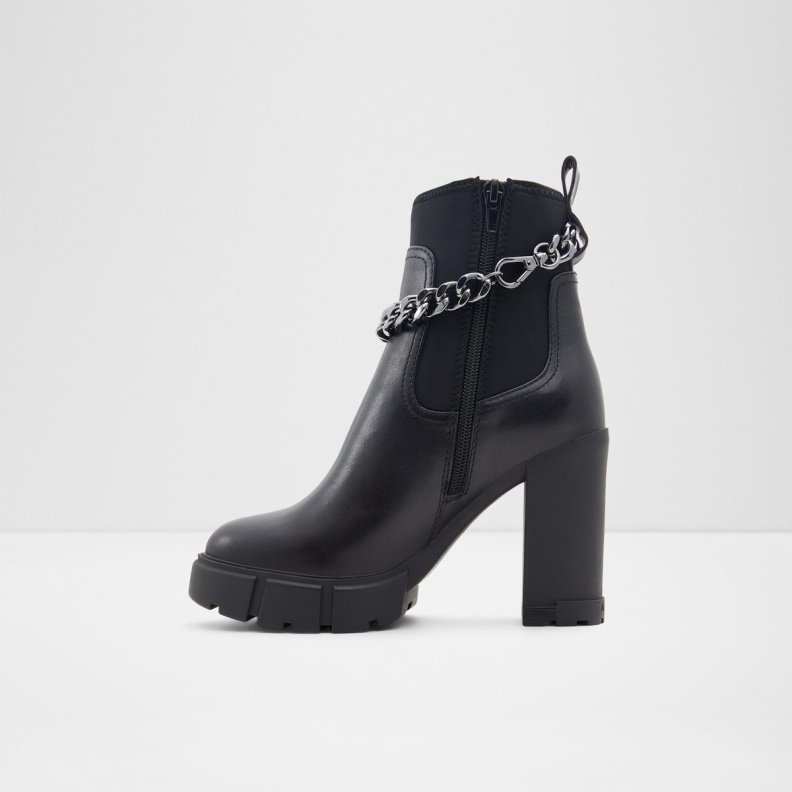 Bolder Chelsea Boot Lug Sole Black Leather Smooth Aldo Fashion