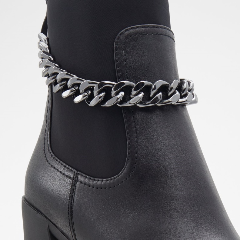 Bolder Chelsea Boot Lug Sole Black Leather Smooth Aldo Fashion