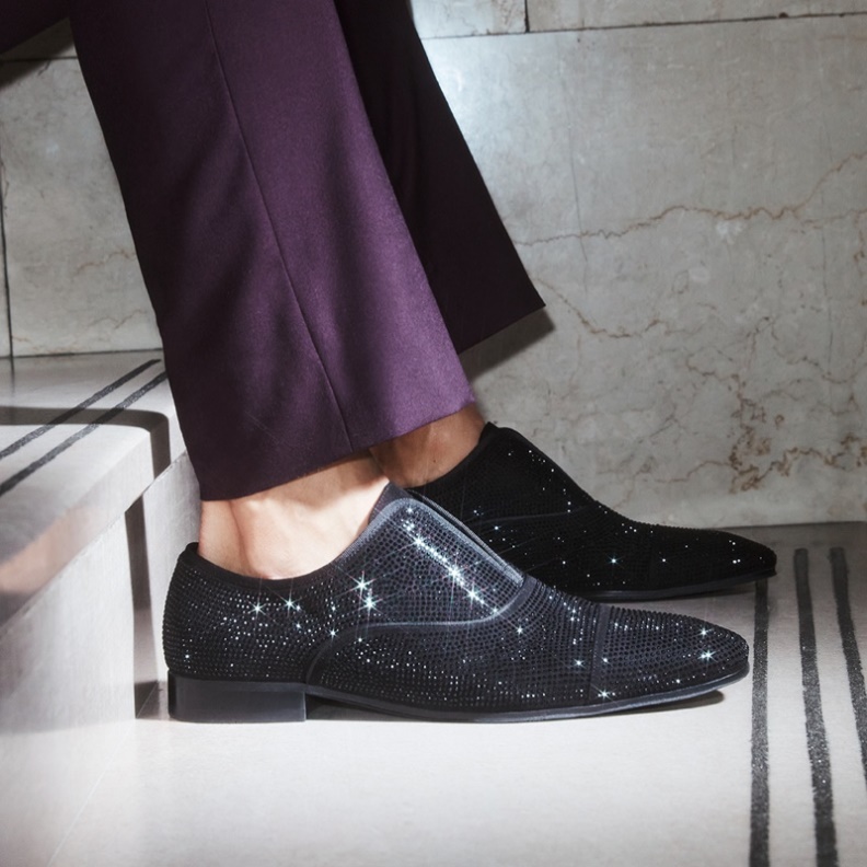 Mode Schwarz Textil Glänzend Aldo Bolivar