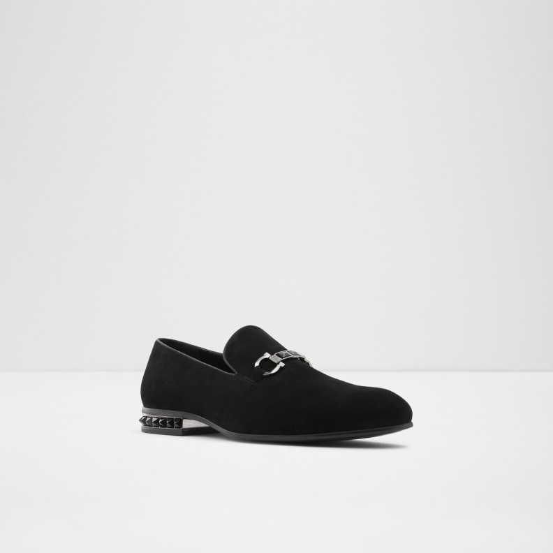 Fashion Black Synthetic Suede Aldo Bowtie Loafer