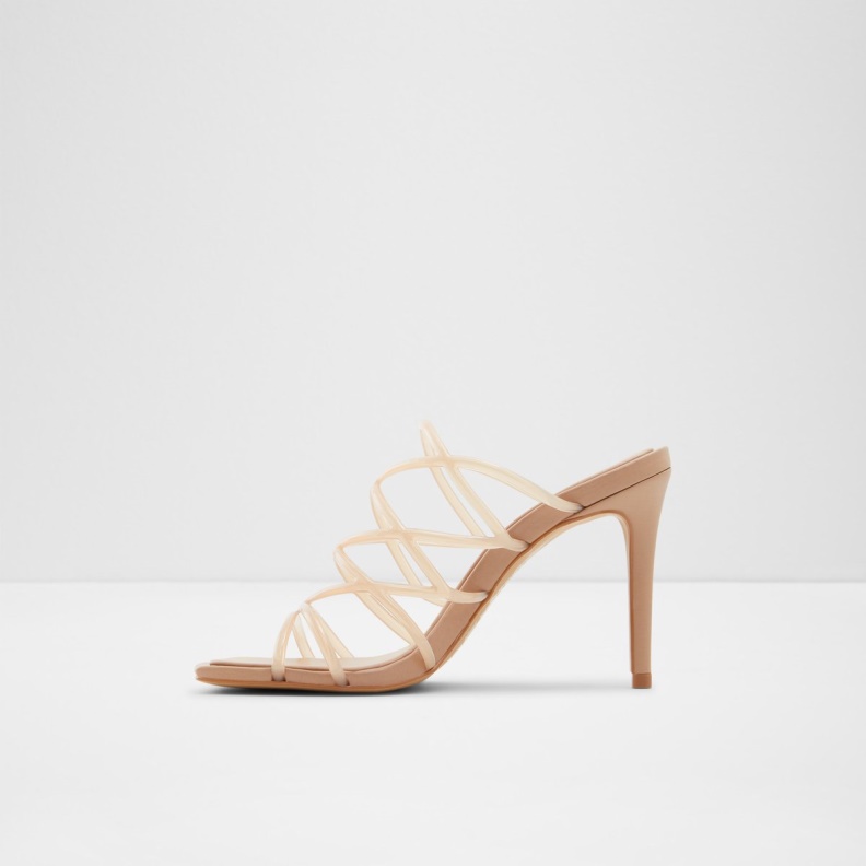 Aldo Fashion Bone Brigette Strappy Heeled Sandal Stiletto Heel
