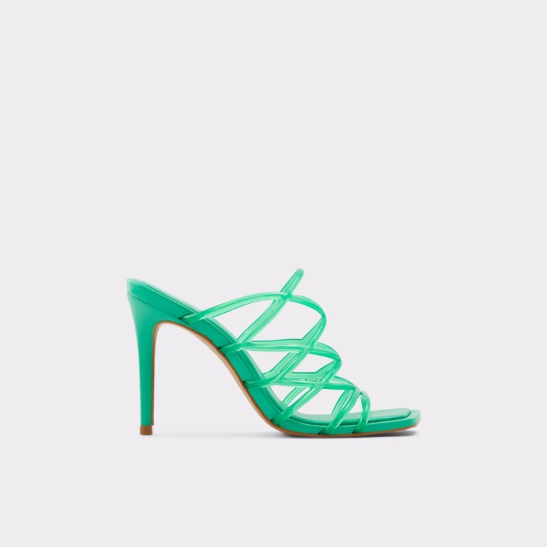 Aldo Brigette Strappy Heeled Sandal Stiletto Heel Green Fashion