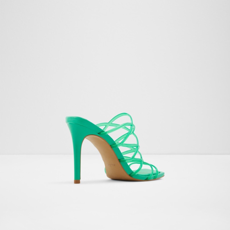 Aldo Brigette Strappy Heeled Sandal Stiletto Heel Green Fashion