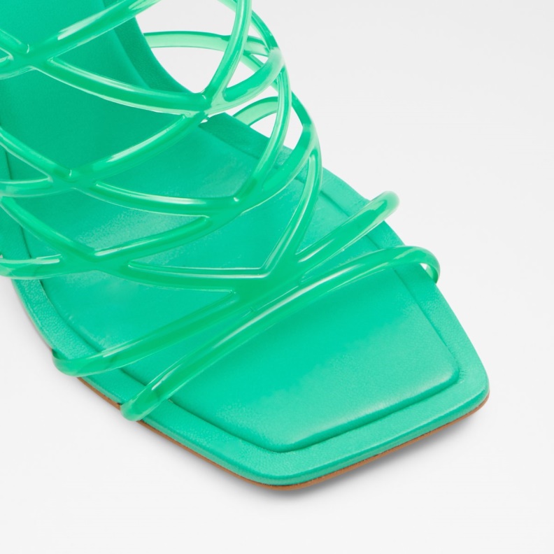 Aldo Brigette Strappy Heeled Sandal Stiletto Heel Green Fashion
