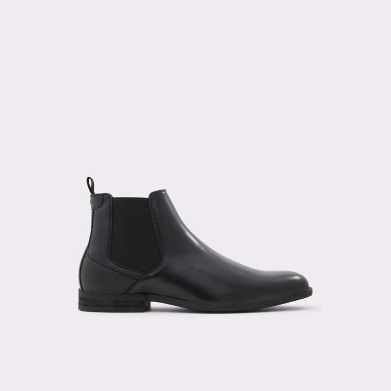 Fashion Aldo New Arrival Brodyx Chelsea Boot Black Leather Smooth