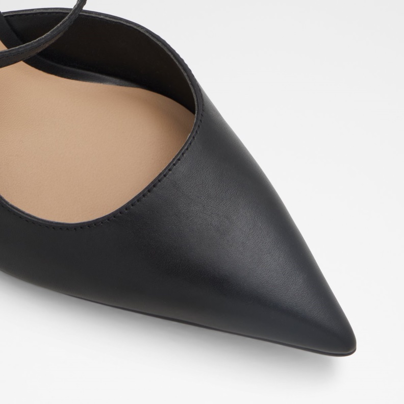 Aldo Brunette Strappy Heeled Shoe Black Fashion
