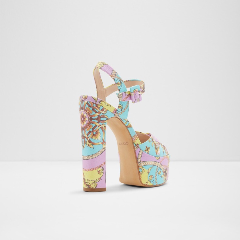 Aldo Camelia Ankle Strap Heeled Sandal Plateforme Multicolor Fashion