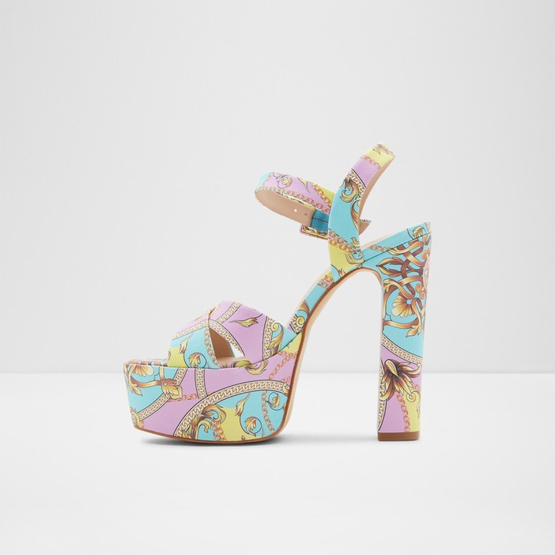 Aldo Camelia Ankle Strap Heeled Sandal Plateforme Multicolor Fashion