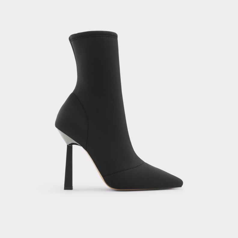 Aldo Fashion Black Carmina Ankle Boot Stiletto Heel
