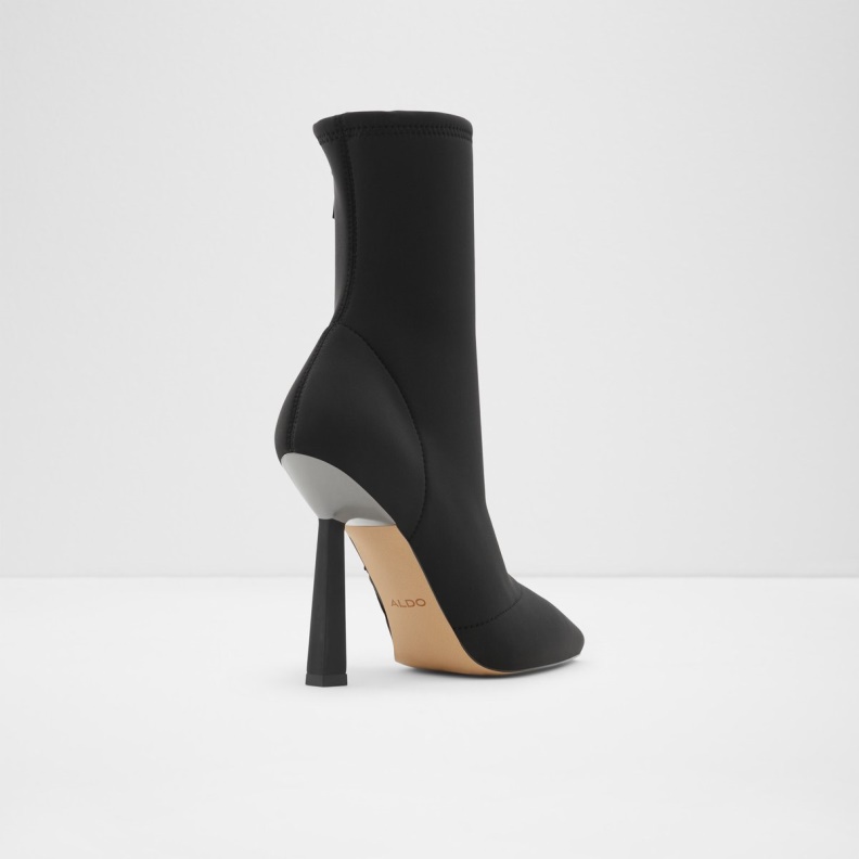 Aldo Fashion Black Carmina Ankle Boot Stiletto Heel