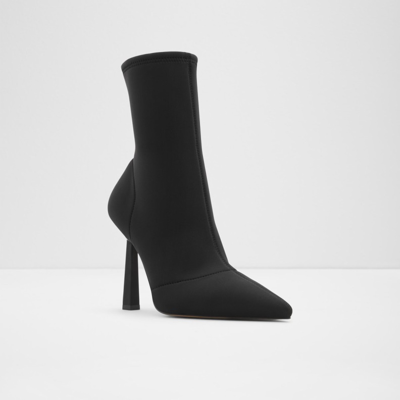 Aldo Fashion Black Carmina Ankle Boot Stiletto Heel