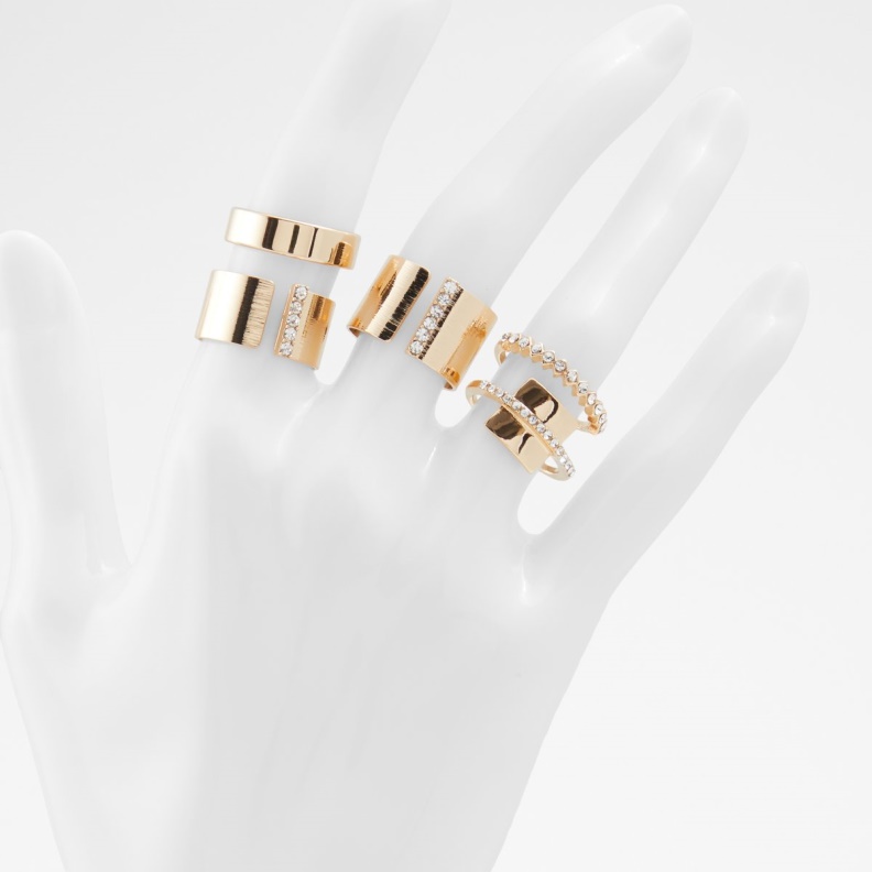 Aldo Gold-Clear Multi Fashion Catta Ring