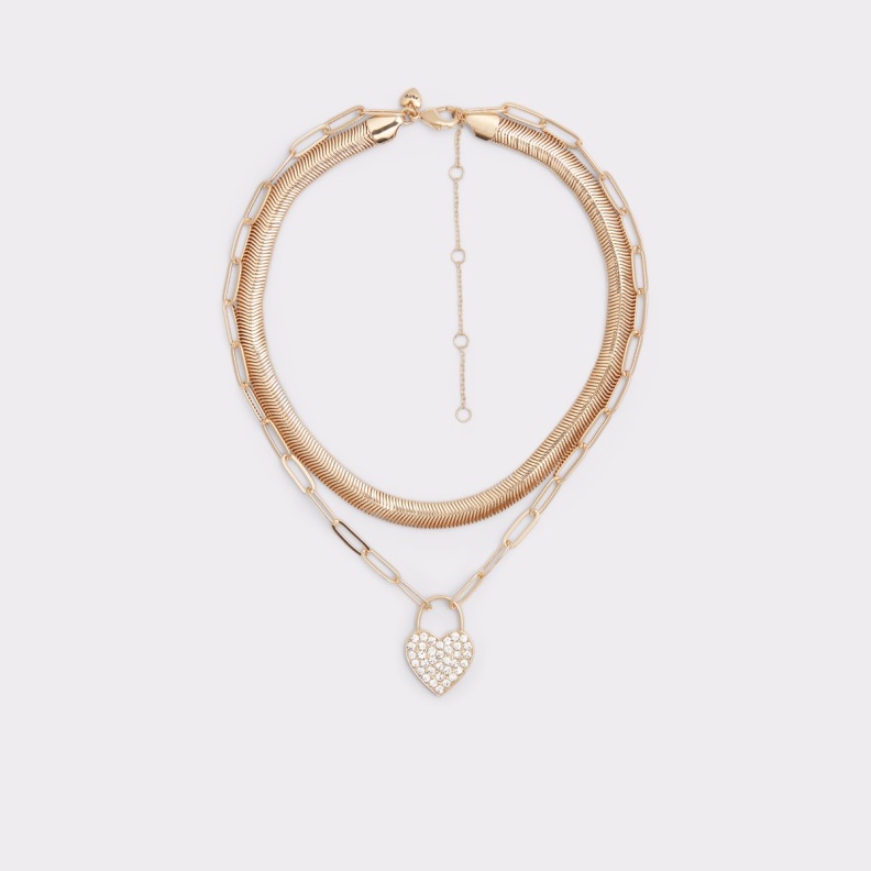 Gold-Clear Multi Aldo Fashion Ceran Necklace