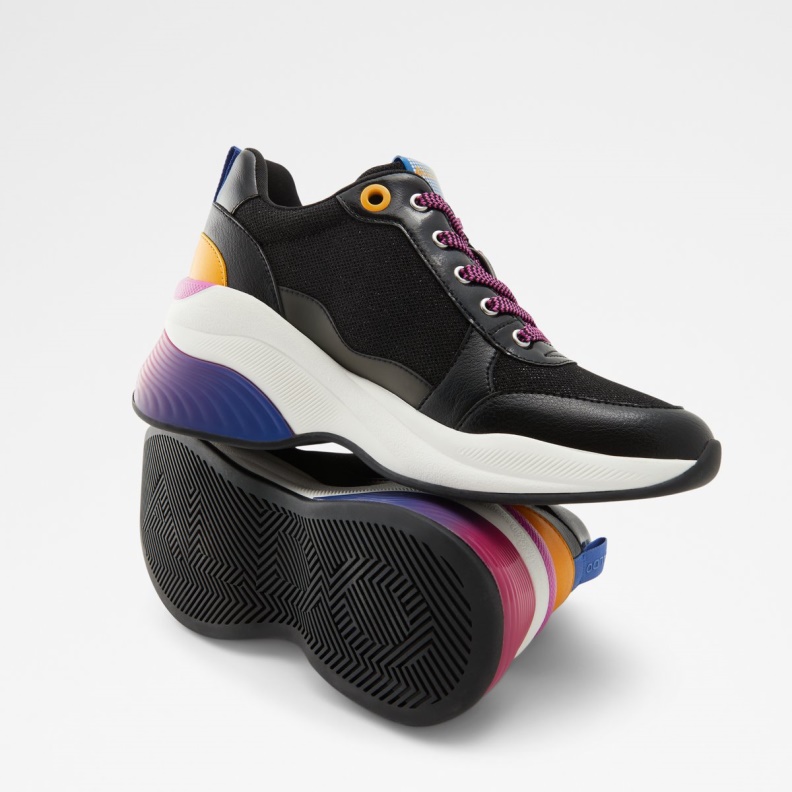 Fashion Aldo Black Cerina Wedge Sneaker