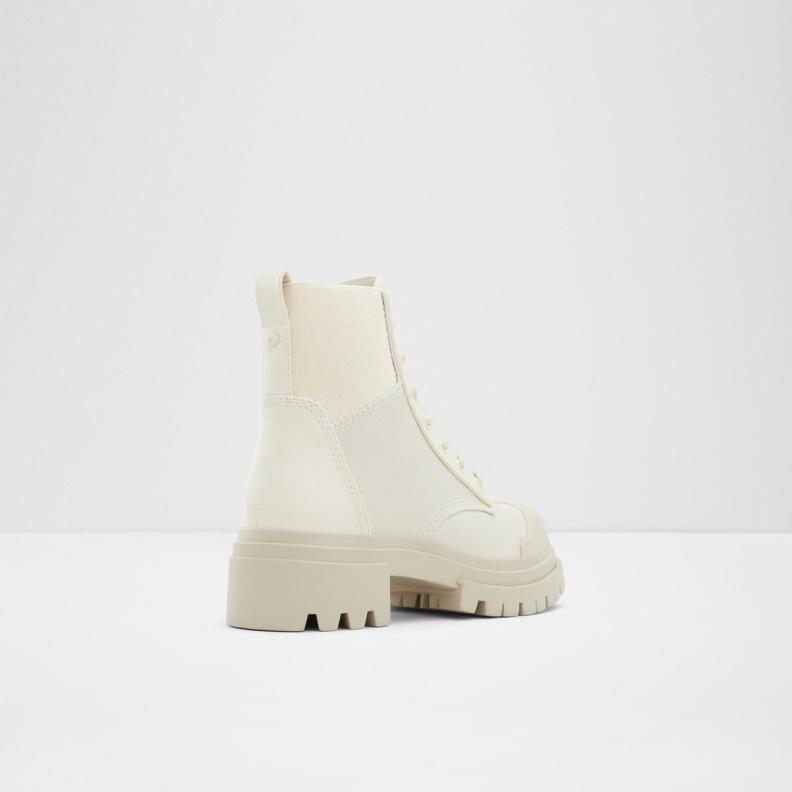 Fashion Aldo Charline Combat Boot Lug Sole White