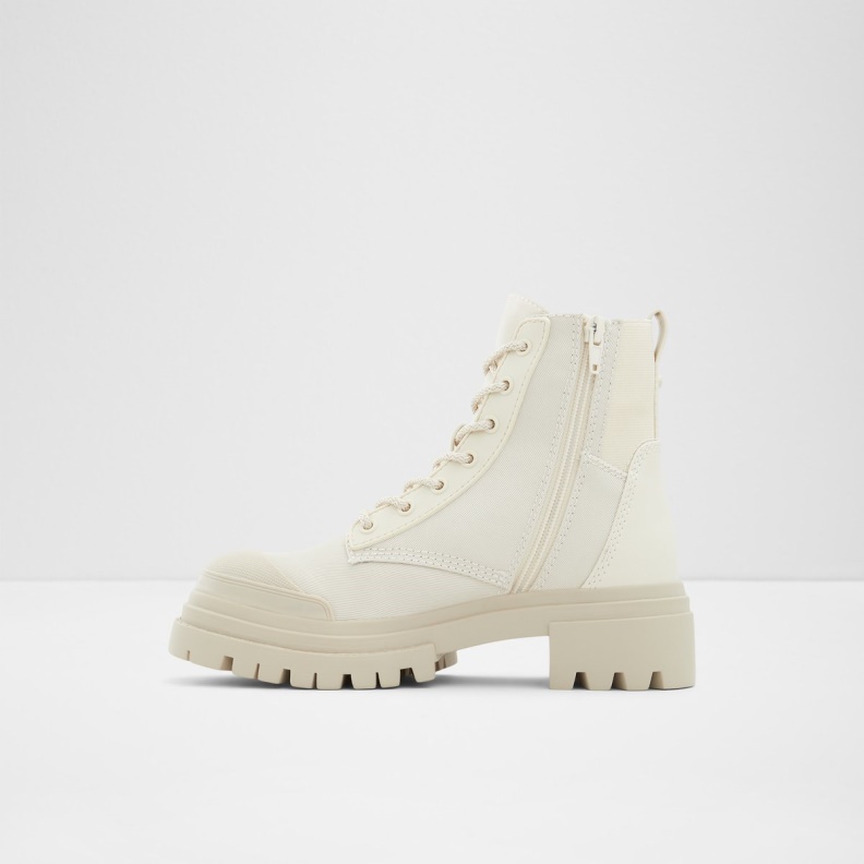 Fashion Aldo Charline Combat Boot Lug Sole White