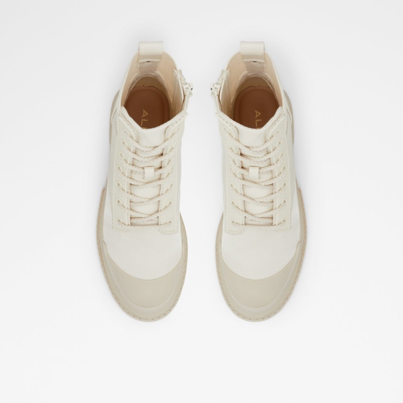 Fashion Aldo Charline Combat Boot Lug Sole White