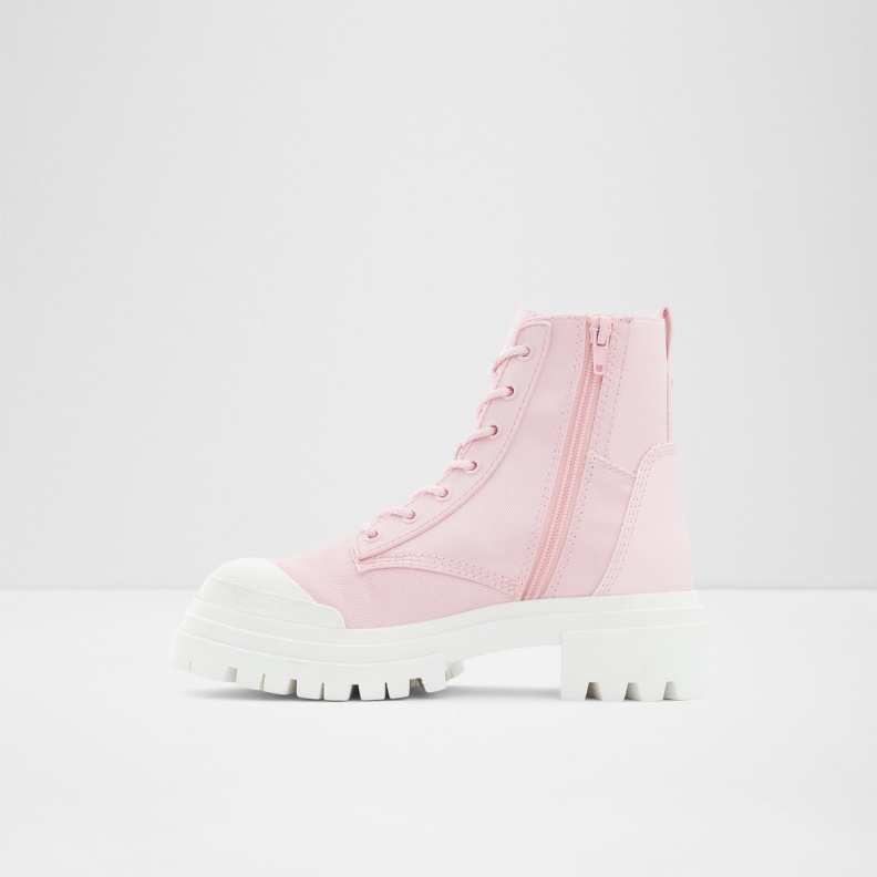 Fashion Pink Charline Combat Boot Lug Sole Aldo