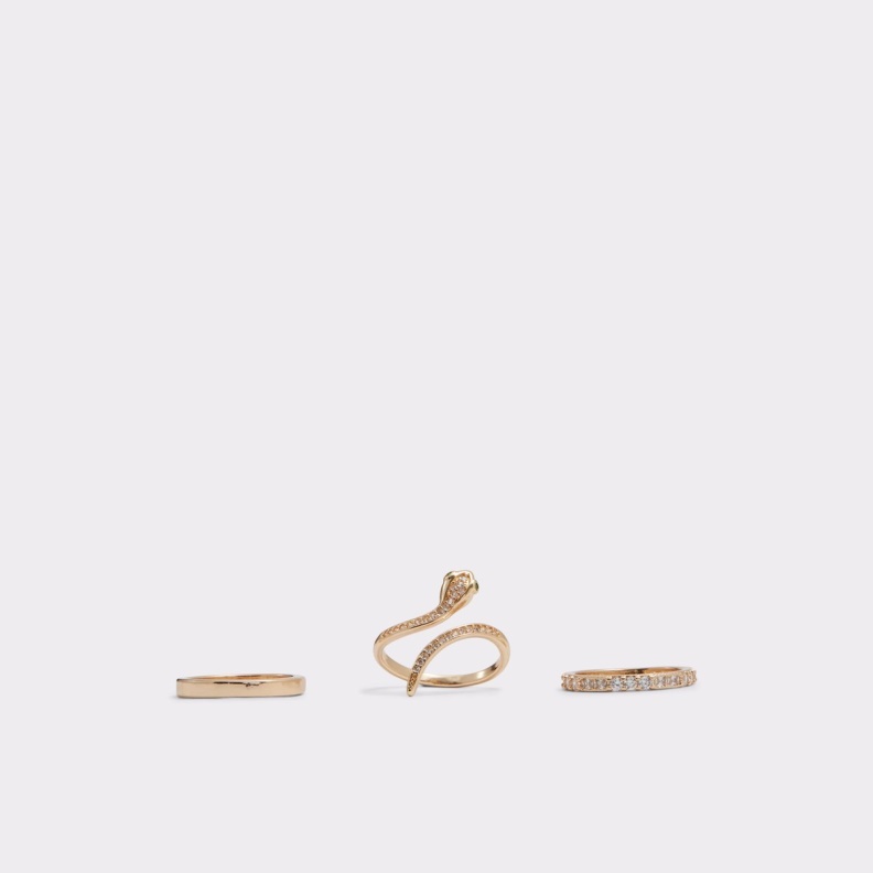 Fashion Aldo Gold-Clear Multi Chelassi Ring