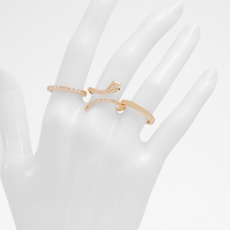 Fashion Aldo Gold-Clear Multi Chelassi Ring