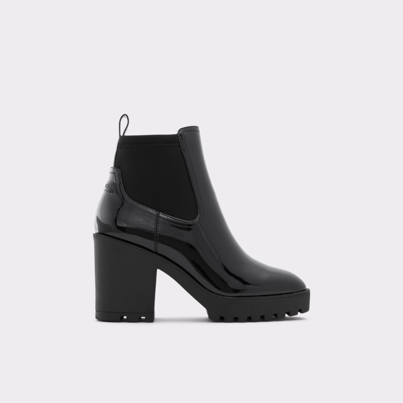 Aldo Fashion Chetta Chelsea Boot Lug Sole Black Synthetic