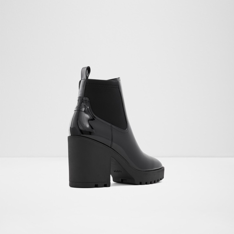 Aldo Fashion Chetta Chelsea Boot Lug Sole Black Synthetic
