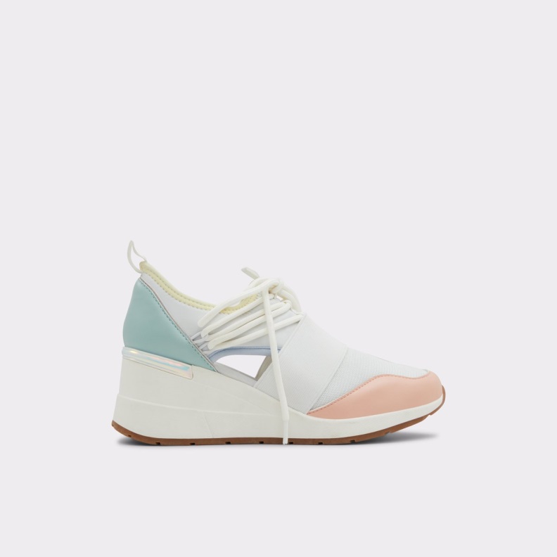 Fashion Aldo Pastel Multi Chiara Sneaker Wedge Heel