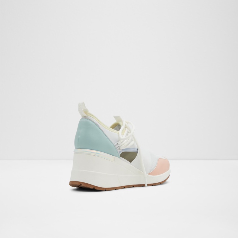 Fashion Aldo Pastel Multi Chiara Sneaker Wedge Heel