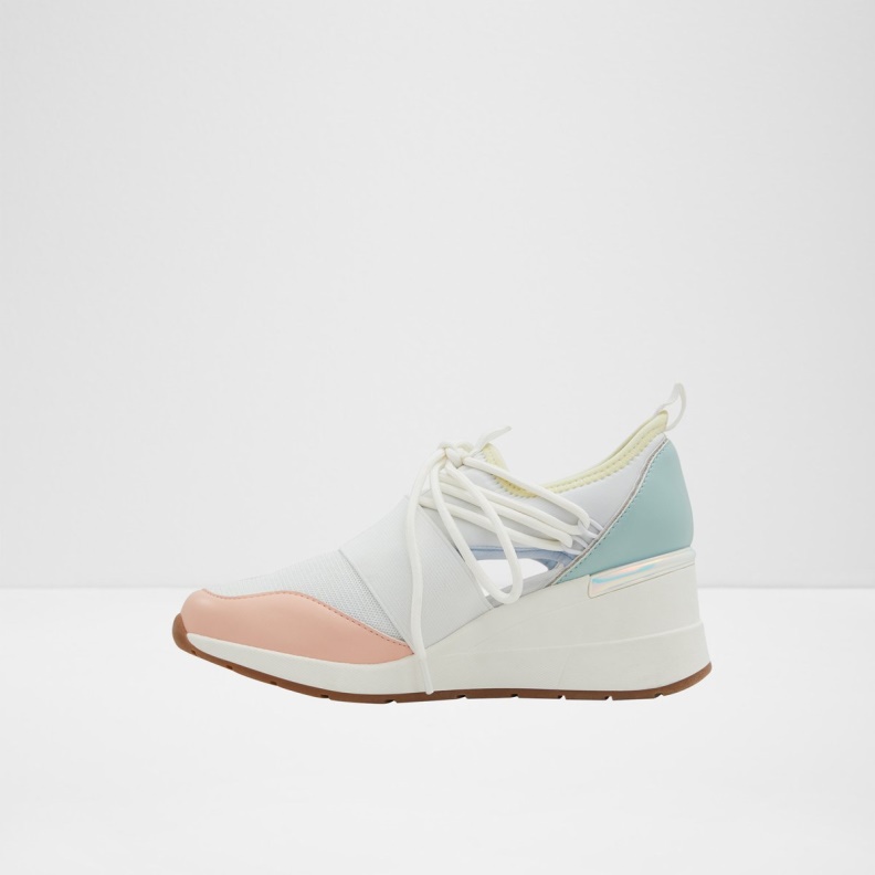 Fashion Aldo Pastel Multi Chiara Sneaker Wedge Heel