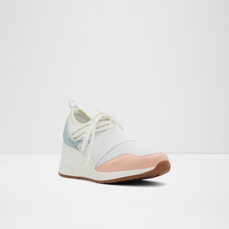 Fashion Aldo Pastel Multi Chiara Sneaker Wedge Heel