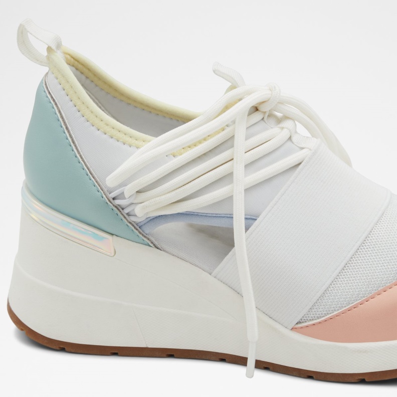Fashion Aldo Pastel Multi Chiara Sneaker Wedge Heel
