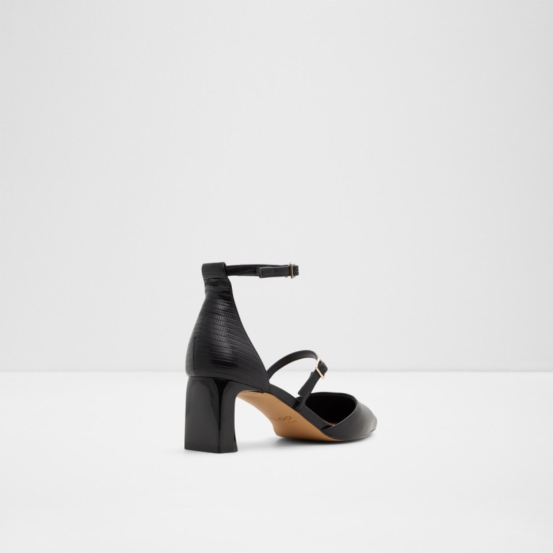 Aldo Fashion Collette Strappy Heeled Shoe Black