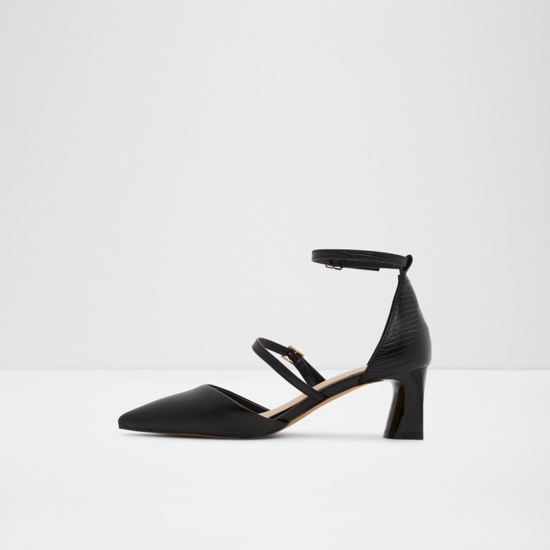 Aldo Fashion Collette Strappy Heeled Shoe Black