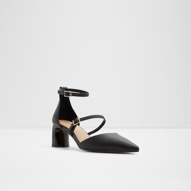 Aldo Fashion Collette Strappy Heeled Shoe Black