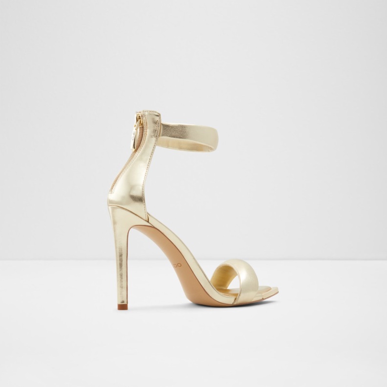 Fashion Gold Aldo Contesa Ankle Strap High Heel Stiletto Heel