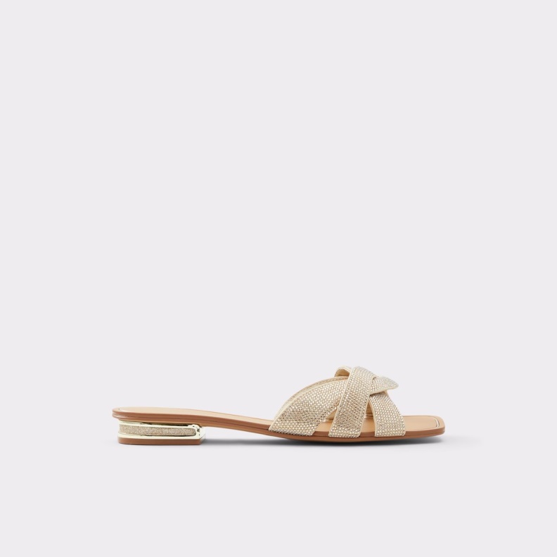 Aldo Fashion Gold Coredith Slide Sandal