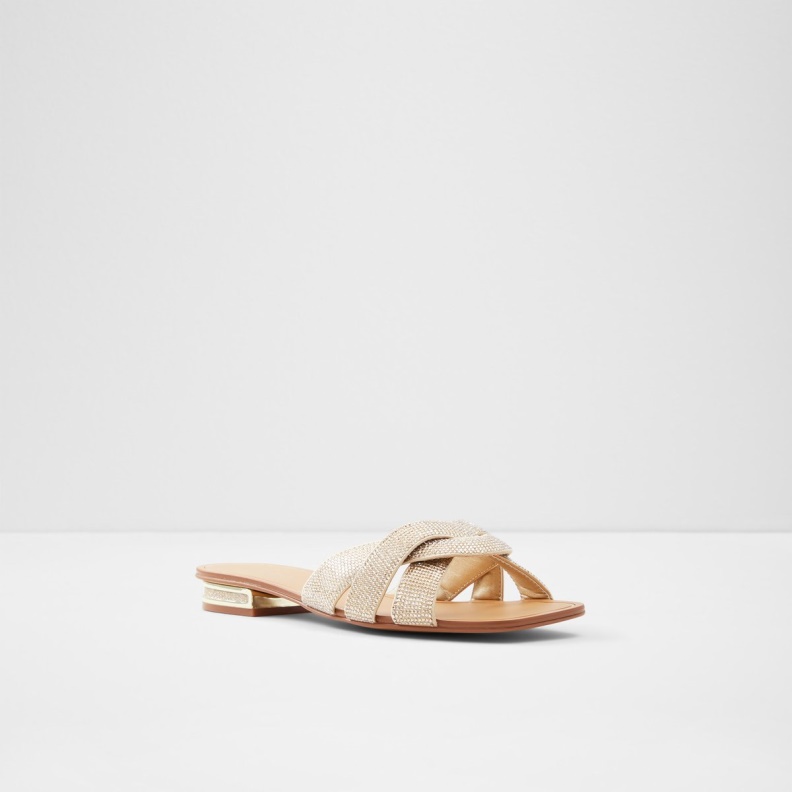 Aldo Fashion Gold Coredith Slide Sandal