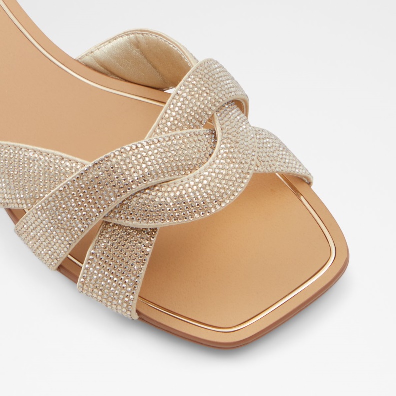 Aldo Fashion Gold Coredith Slide Sandal