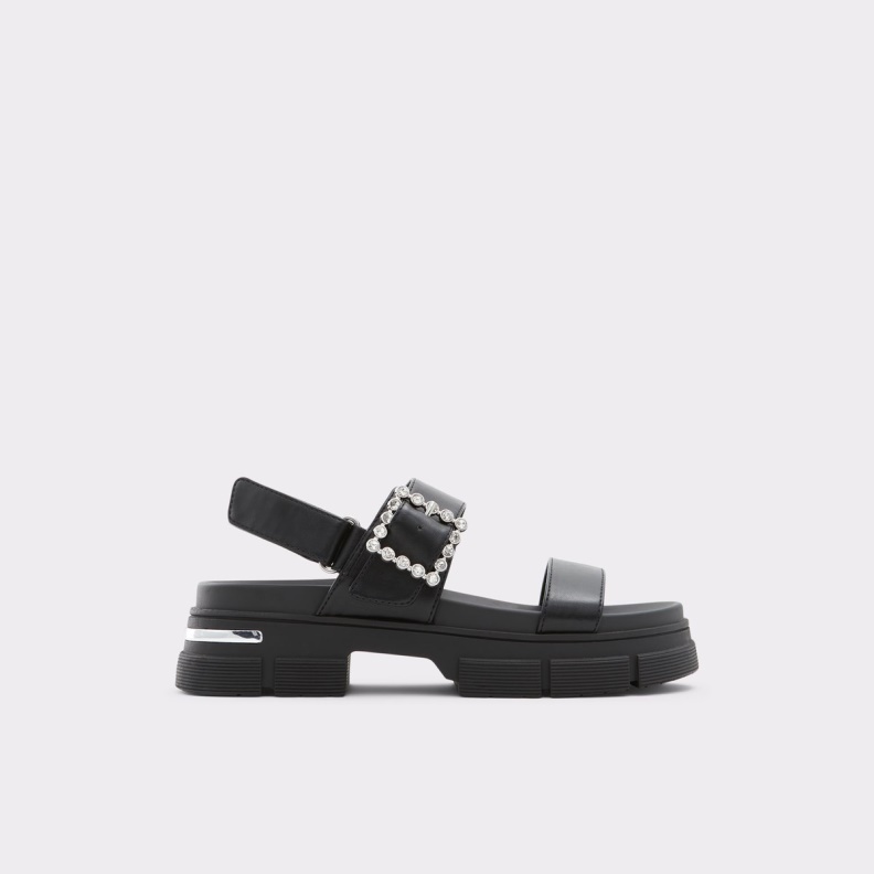Corinne Flat Sandal Lug Sole Aldo Fashion Black